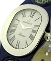 Serena in Steel on Blue and Aqua Leather Strap with White Dial