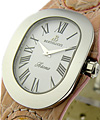 Serena in Steel on Pink Leather Strap with White Dial
