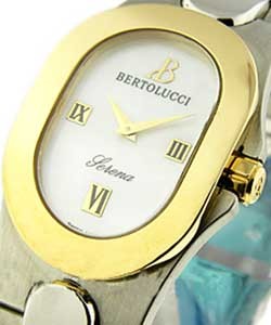 Serena 2-Tone in Steel with Yellow Gold Bezel on Steel Bracelet with MOP Dial