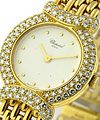 Ladys Round Classique Yellow Gold on Bracelet with Diamond Case and Lugs