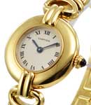 Colisee Ladies in Yellow Gold On Bracelet with Silver Roman Dial