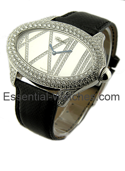 Chopard Montres Dame Cat Eye Buckle with 2 Row Diamond Bezel