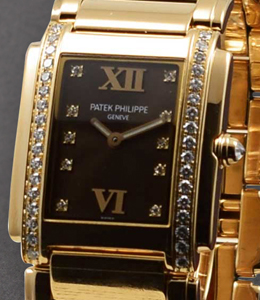 Twenty-4 in Rose Gold with Diamond Bezel on Rose Gold Bracelet with Chocolate Dial