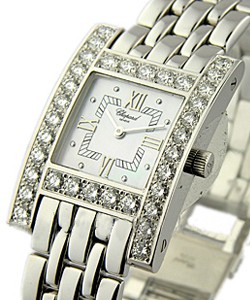 Your Hour in White Gold with Diamond Bezel on White Gold Bracelet with MOP Diamond Dial