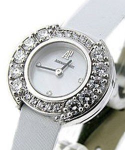 Round Case - Boutique Item  White Gold with Diamond Case