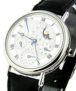 Classique Perpetual Calendar Ref 5327 Platinum on Strap with Silver Dial