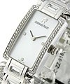 Rectangle Case - Boutique Item in White Gold with Diamonds Bezel on WG Diamond Bracelet with MOP Diamonds Bezel