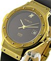 Classic - Lady's Size   Yellow Gold on Rubber with Burgandy Dial