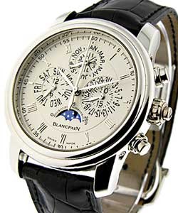 Le Brassus Perpetual Split Second Chrono in Platinum  on Black Crocodile Leather Strap with Silver Dial