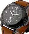 PAM 28 - B Series Power Reserve PVD  on Brown Strap with Black Dial