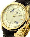 Senator PanoRama Date with Moon Phase - NEW STYLE  18KT Yellow Gold Case on Strap 