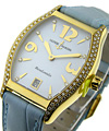 Michelangelo Lady's Midsize Yellow Gold with Diamond Case on Strap