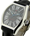 Michelangelo Big Date Steel on Strap with Black Roman Dial