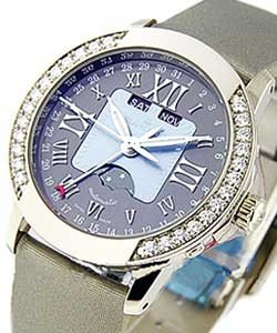 Orchidee Lady's Collection White Gold with Grey/ Blue MOP Dial on Strap