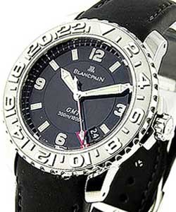 Specialites GMT 40.5MM Automatic in Steel on Black Rubber Strap with Black Dial