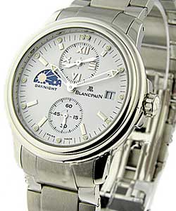 Leman GMT & 2nd Time Zone 38mm Automatic in Steel on Steel Bracelet with White Dial
