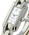 Lady''''s Ideal with Diamond Lugs Steel on Strap with Silver Dial 