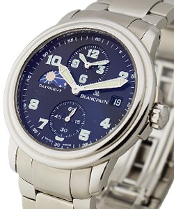 Leman GMT & 2nd Time Zone Steel on Bracelet with Black Dial