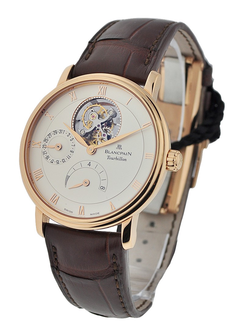 Blancpain Rose Gold Tourbillon with Power Reserve and in Rose Gold