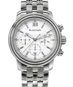Leman Chronograph 38mm Automatic in Steel on Stainless Steel Bracelet with White Dial