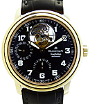 Tourbillon with Power Reserve in Rose Gold on Black Alligator Strap with Black Dial
