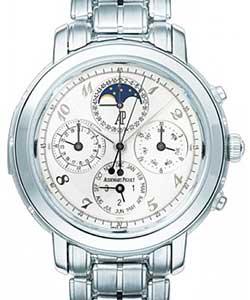 Jules Audemars Grande Complication in Platinum on Platinum Bracelet with White Guilloche Dial