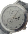 Jules Audemars in White Gold on Black Strap with White Dial