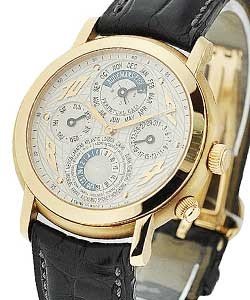 Jules Audemars Metropolis in Rose Gold on Black Leather Strap with White Guilloche Dial