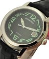 Jules Audemars Globe 39mm Automatic in White Gold on Black Crocodile Leather Strap with Black Arabic Dial