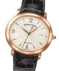 Millenary Automatic in Rose Gold  on Brown Leather Strap with Silver Dial