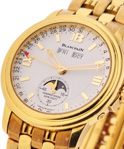 Leman Moonphase & Complete Calendar Yellow Gold on Bracelet with White Dial