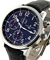 Marine Annual Chronograph Steel on Strap with Black Dial