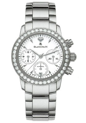 Leman Flyback Chronograph Steel on Bracelet with Diamond Bezel