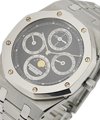 Royal Oak Perpetual Calendar Steel with Platinum Bezel on Steel Bracelet with Blue Dial