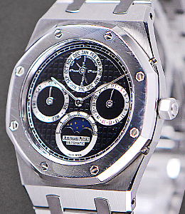 Royal Oak Perpetual Calendar Steel with Platinum Bezel on Steel Bracelet with Blue Dial