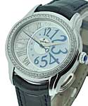 Millenary inWhite Gold with Diamond Bezel on Black Crocodile Leather Strap with Silver MOP Diamond Dial