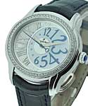Millenary inWhite Gold with Diamond Bezel on Black Crocodile Leather Strap with Silver MOP Diamond Dial