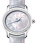 Millenary Ladies Gem-set - Diamond Bezel Steel on Strap with Silver Diamond Dial 