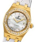 Ladys Royal Oak Automatic Yellow Gold on Strap with White MOP Diamond Dial