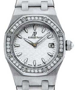 Royal Oak Ladies Gem-set - Diamond Bezel Steel on Bracelet with Silver Dial 