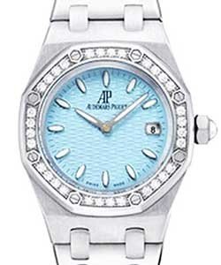 Royal Oak Ladies Gem-set - Diamond Bezel Steel on Bracelet with Blue Dial