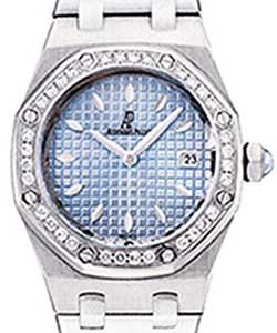 Royal Oak Ladies Gem-set - Diamond Bezel Steel on Bracelet with Blue Dial 
