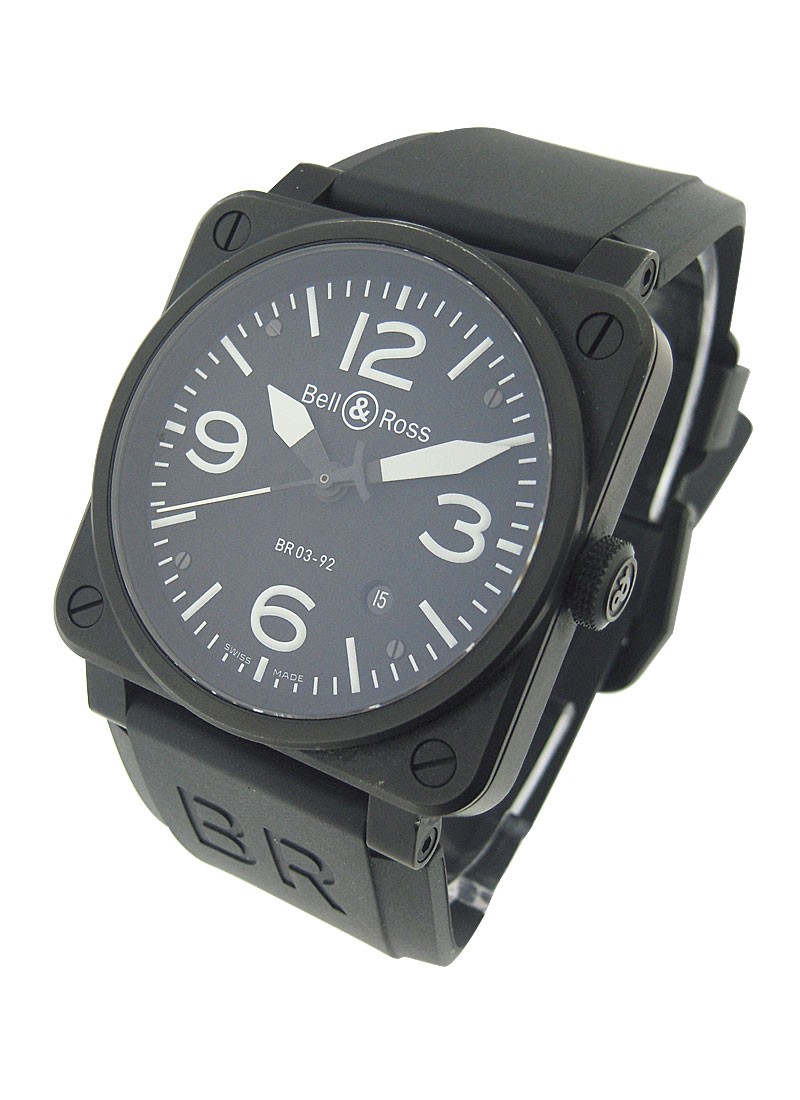 Bell & Ross BR03-92 in Carbon Finish in PVD Steel