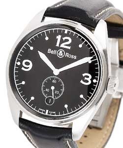 Vintage 123 Steel on Strap with Black Dial 