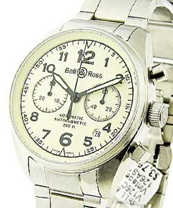 Vintage 126 Chronograph in Steel on Steel Bracelet with Beige Dial 