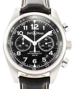 Vintage 126 XL Chronograph Steel on Strap with Black Dial 