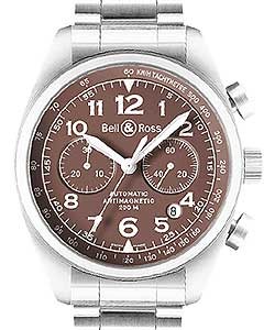 Vintage 126 XL Chronograph Steel on Bracelet with Brown Dial 