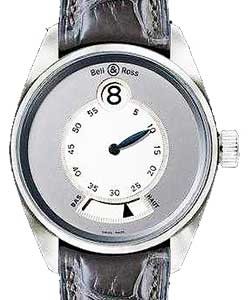 Double Subdial Jumping Hour  Platinum on Strap with Power Reserve 
