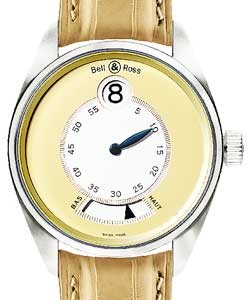 Double Subdial Jumping Hour  Platinum on Strap with Power Reserve 