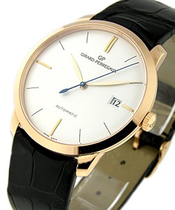 Classique 1966 38mm Automatic in Rose Gold on Black Crocodile Leather Strap with Silver Dial